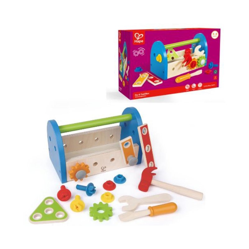 Ξύλινο Fix-It Tool Box - Καλαθάκι Με Εργαλεία