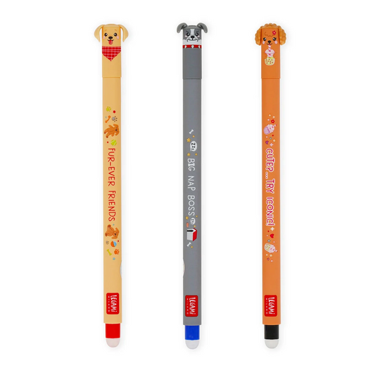 Σετ 3 Erasable Pens Fur‑Ever Friends Dog Edition
