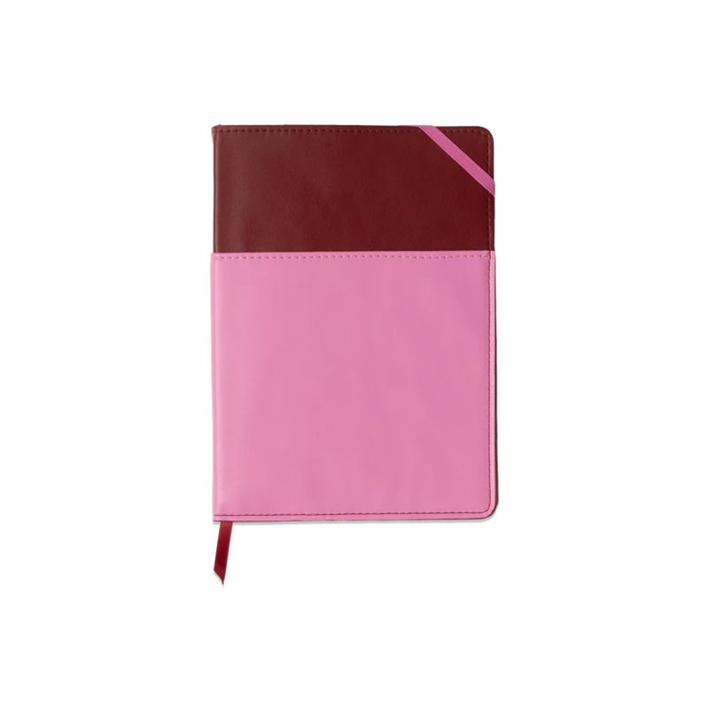 Pocket Journal - Burgundy & Pink
