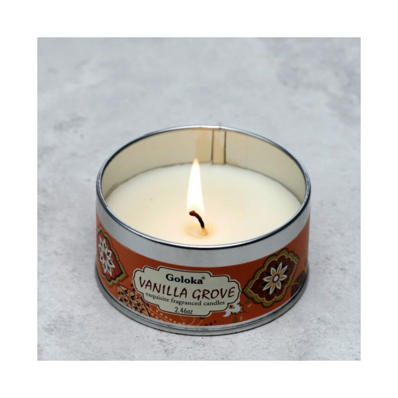 Goloka Vanilla Wax Candle Tin