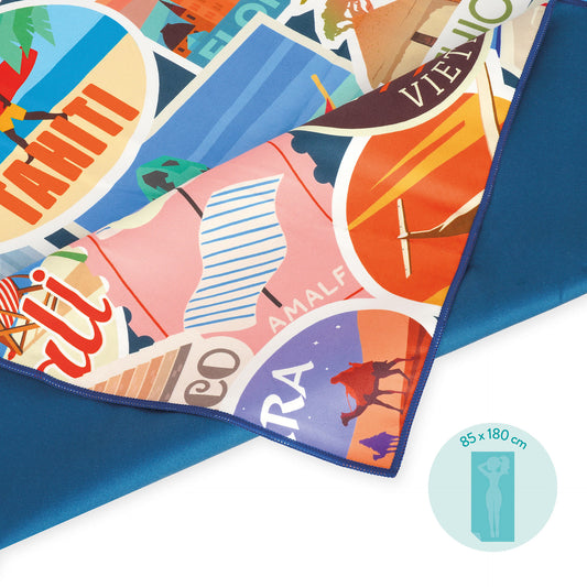 Πετσέτα Θαλάσσης Travel Stickers
