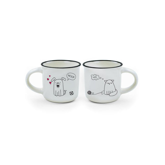 Σετ 2 Κούπες Espresso Dog & Cat