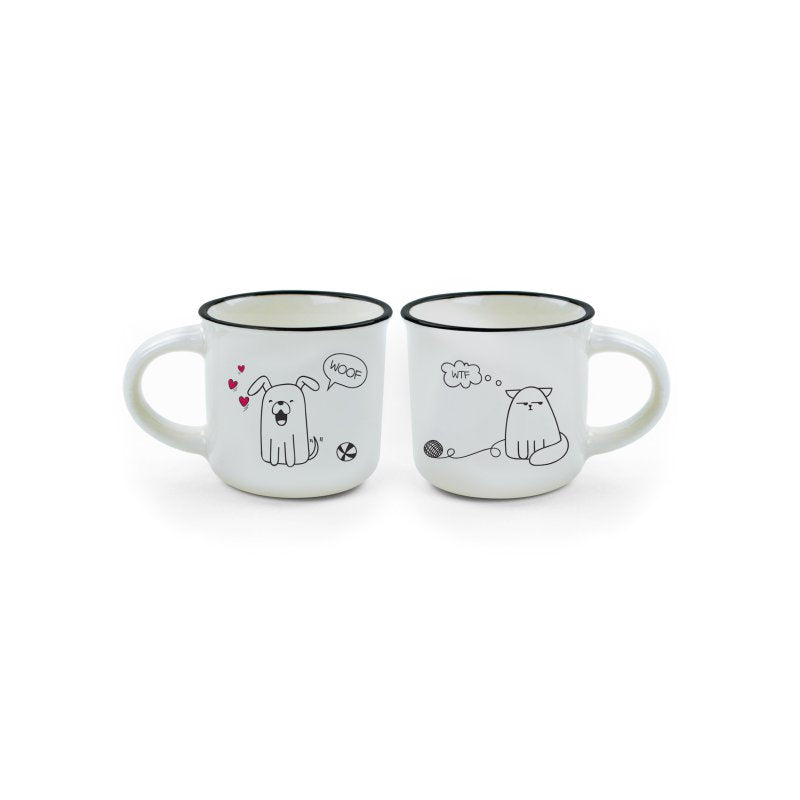Σετ 2 Κούπες Espresso Dog & Cat