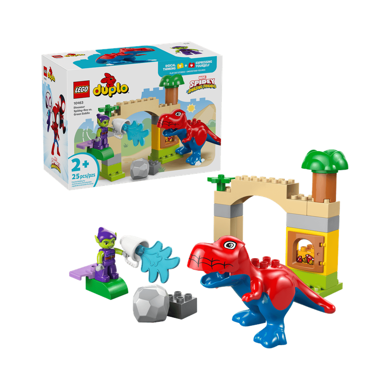 Duplo Marvel: Dinosaur Spidey‑Rex vs. Green Goblin