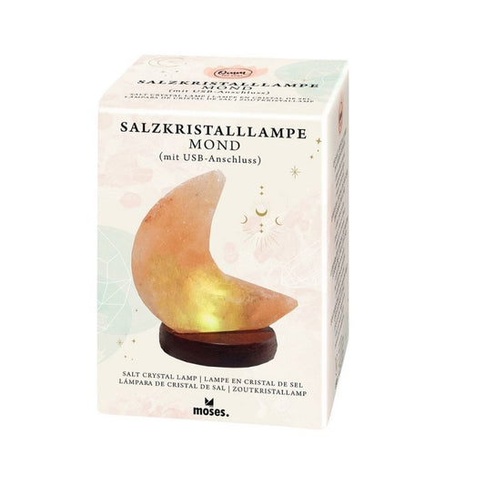 Omm Salt Crystal Lamp Moon
