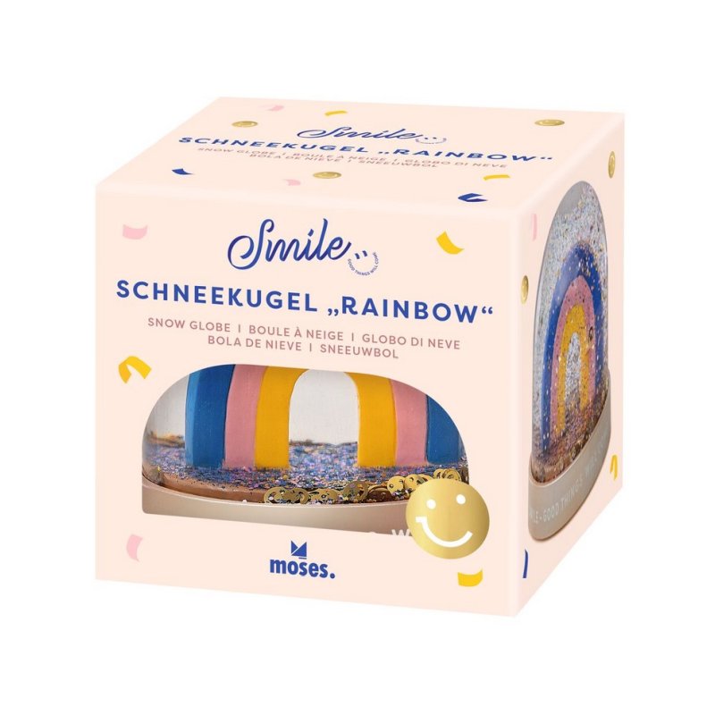 Smile Snow Globe Rainbow