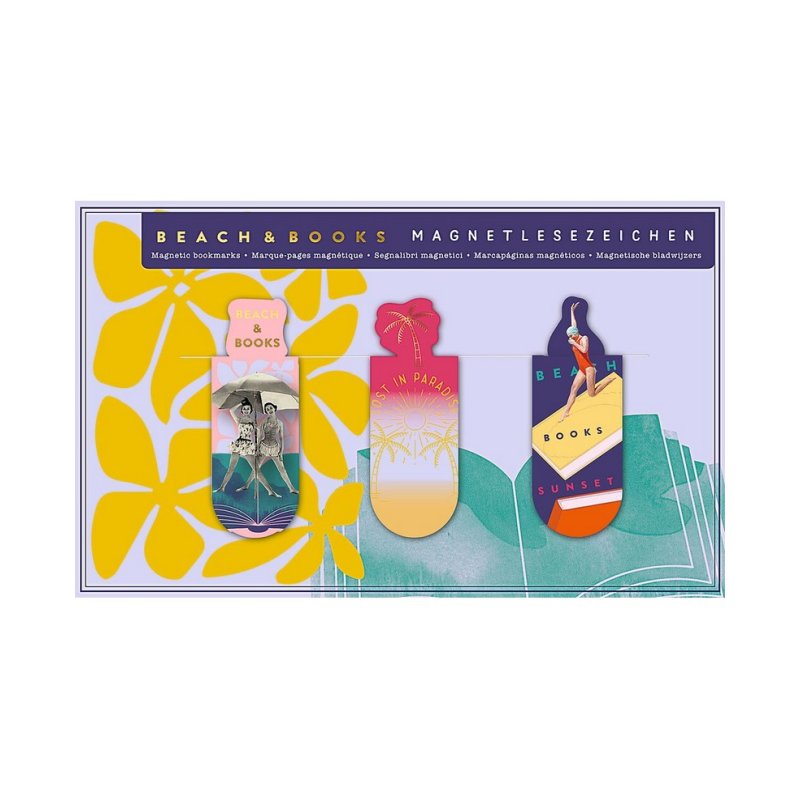 Magnetic Bookmarks Beach And Books