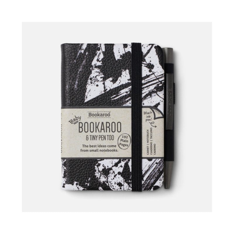 Σημειωματάριο If Bookaroo A7 Με Στυλό Black & White Splatter