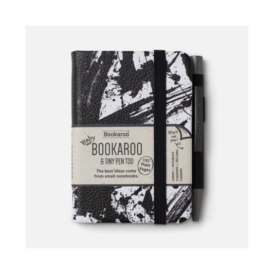 Σημειωματάριο If Bookaroo A7 Με Στυλό Black & White Splatter