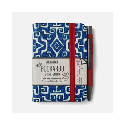 Σημειωματάριο If Bookaroo A7 Με Στυλό Navy & Dark Red Aztec