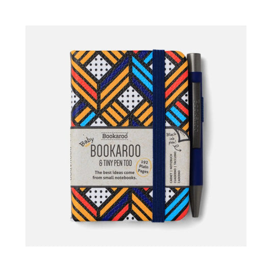 Σημειωματάριο If Bookaroo A7 Με Στυλό Navy & Yellow Geo