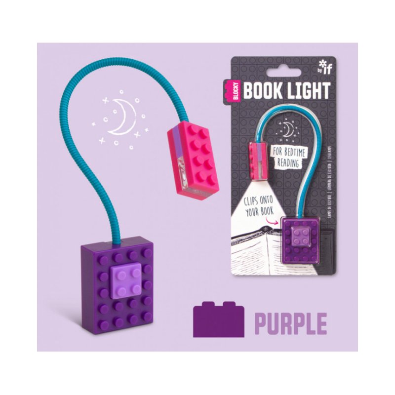 Φακός Βιβλίου If Blocky Purple