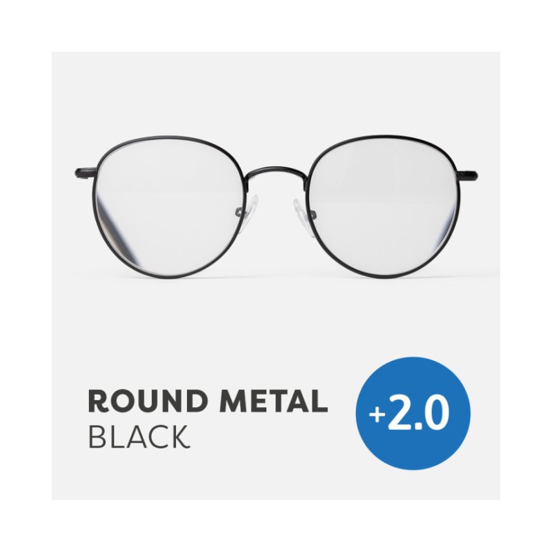 Γυαλιά Πρεσβυωπίας If Easy Readers Round Metal Μαύρο +2.0
