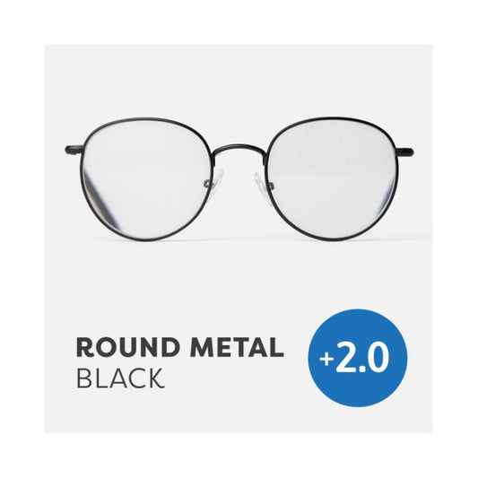 Γυαλιά Πρεσβυωπίας If Easy Readers Round Metal Μαύρο +2.0