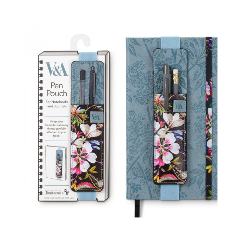 Στήριγμα Στυλό Βιβλίου If Bookaroo Pouch V&A Μαύρο Floral