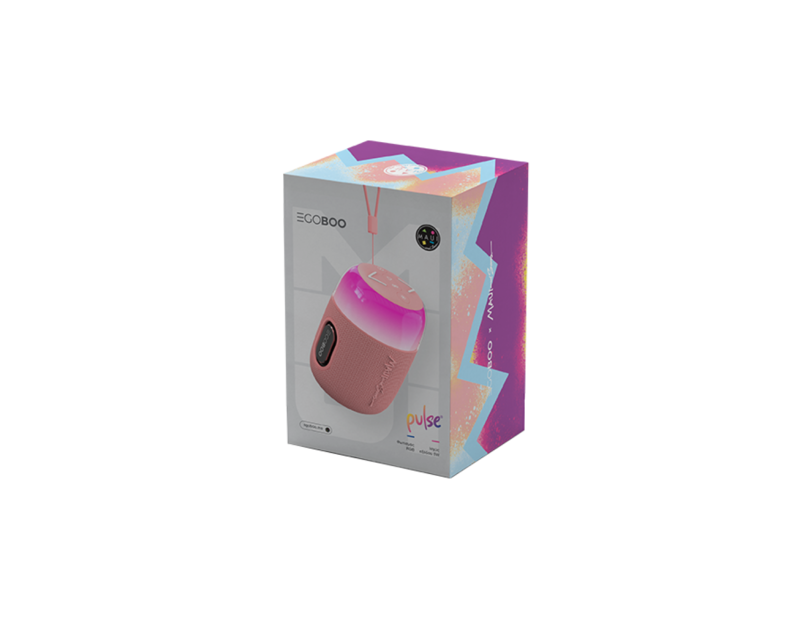 Egoboo X Maui Bt Led Pulse Speakers Pink
