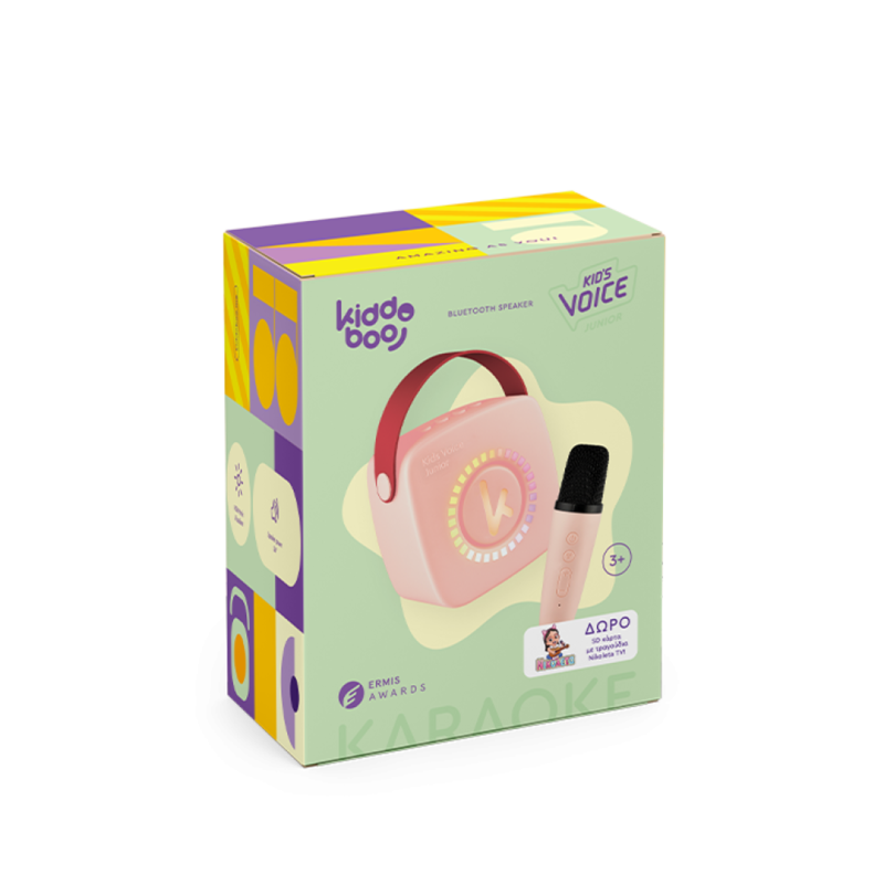 Kiddoboo mini Karaoke Speaker & Mic Pink