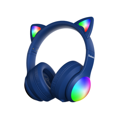 Kiddoboo Delulu Bluetooth Headphones DiscoBeats Blue