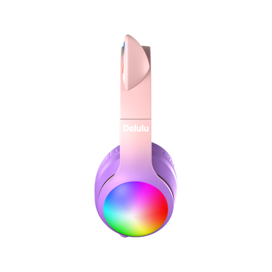 Kiddoboo Delulu Bluetooth Headphones DiscoBeats Pink