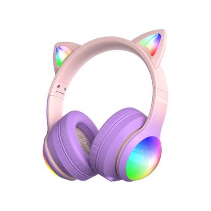 Kiddoboo Delulu Bluetooth Headphones DiscoBeats Pink