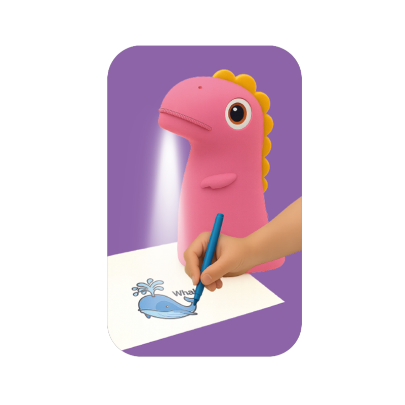 Kiddoboo Προτζέκτορας Ζωγραφικής Dino's Art Ροζ