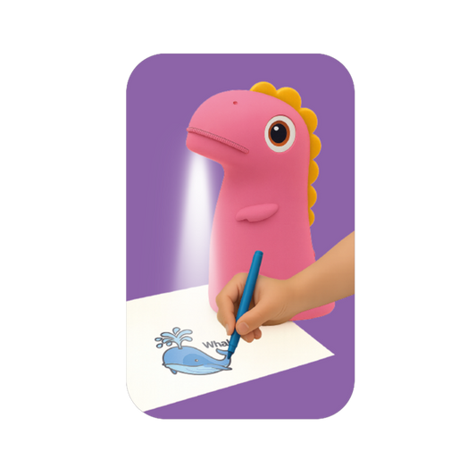 Kiddoboo Προτζέκτορας Ζωγραφικής Dino's Art Ροζ