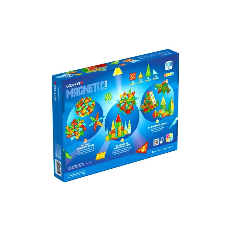 Geomag Magnetic Tiles Gems 100pcs
