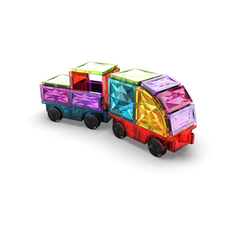 Geomag Magnetic Tiles Gems Vehicles 24pcs