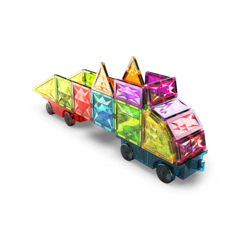 Geomag Magnetic Tiles Gems Vehicles 24pcs