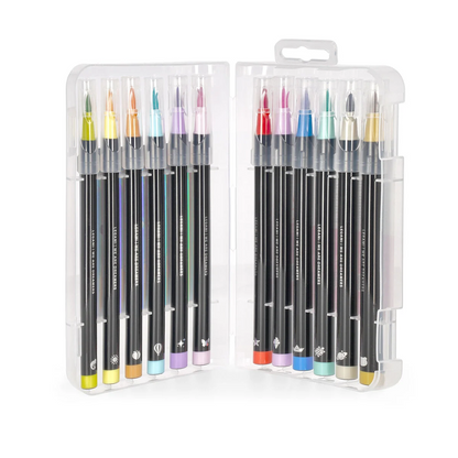 Σετ 12 Παστέλ Brush Markers Ακουαρέλας