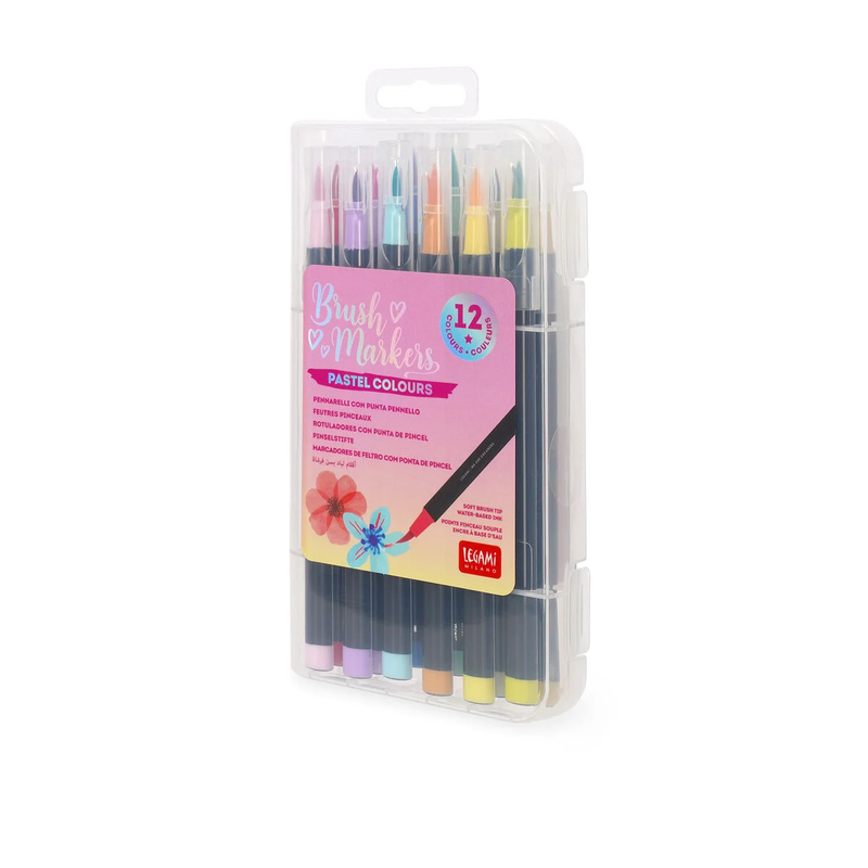 Σετ 12 Παστέλ Brush Markers Ακουαρέλας