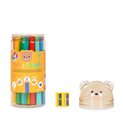 Σετ 24 Ξυλομπογιές Teddy Friends