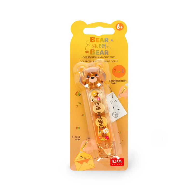 2‑in‑1 Διορθωτική & Κολλητική Ταινία Bear Sweet Bear
