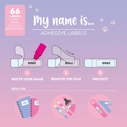 Αυτοκόλλητες Ετικέτες My Name Is… Kitty
