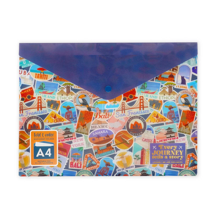 Φάκελος Εγγράφων Fold & Order Travel Stickers