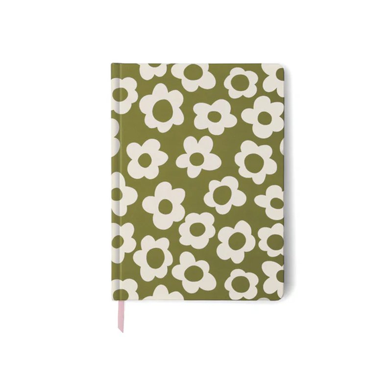 Soft Touch Journal - Green Groovy Floral