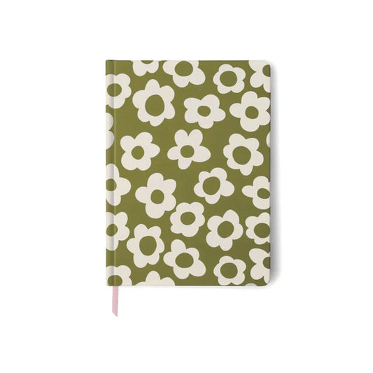 Soft Touch Journal - Green Groovy Floral
