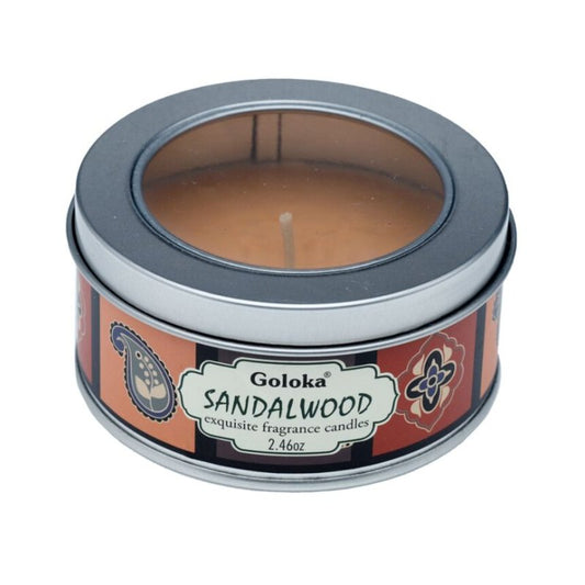 Goloka Sandalwood Wax Candle Tin