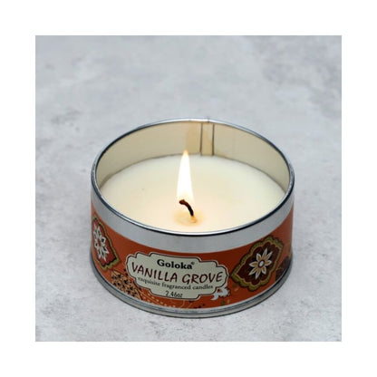 Goloka Vanilla Wax Candle Tin