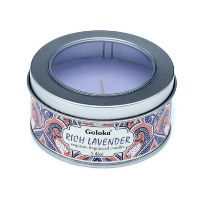 Goloka Lavender Wax Candle Tin