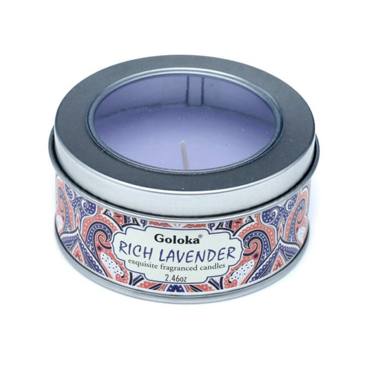 Goloka Lavender Wax Candle Tin