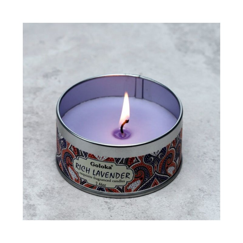 Goloka Lavender Wax Candle Tin