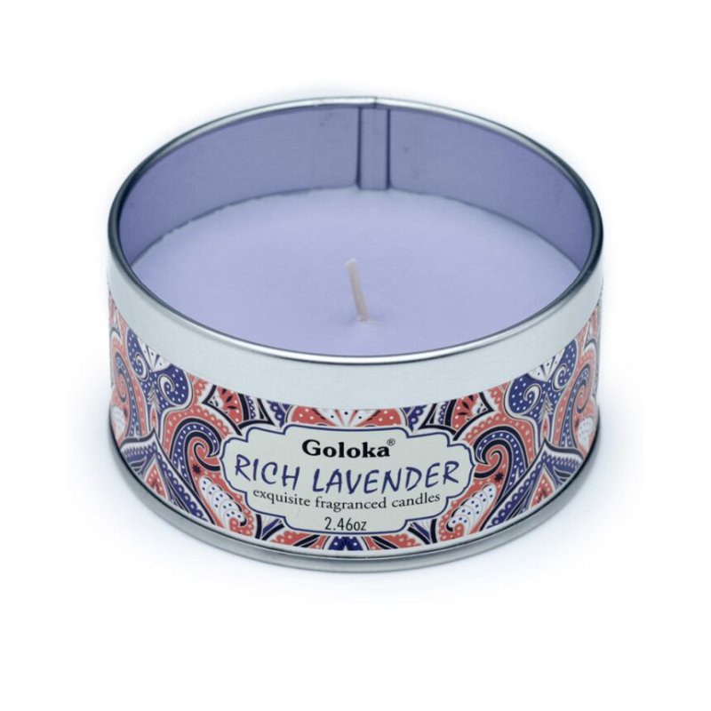 Goloka Lavender Wax Candle Tin