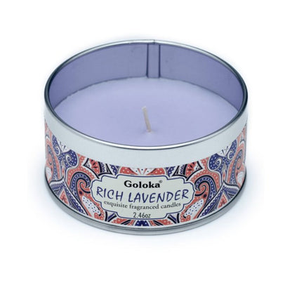 Goloka Lavender Wax Candle Tin