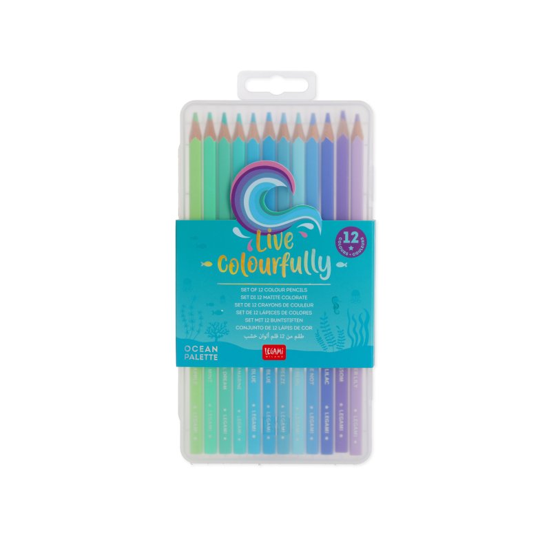 Σετ 12 Ξυλομπογιές Live Colourfully Ocean Palette