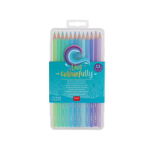 Σετ 12 Ξυλομπογιές Live Colourfully Ocean Palette