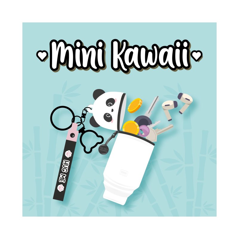 Πορτοφολάκι Μπρελόκ Panda Mini Kawaii