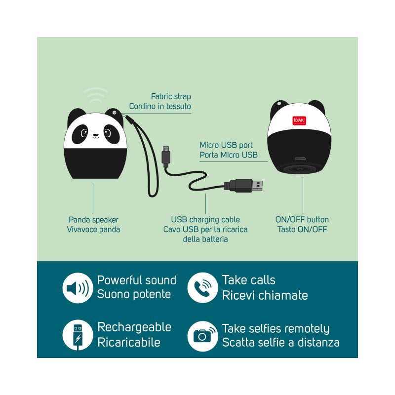 Mini Ασύρματο Ηχείο Panda Pump Up The Volume