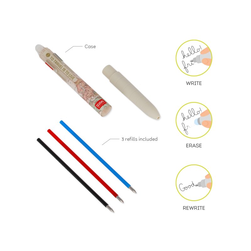 Στυλό Gel Erasable 3 Χρωμάτων Travel