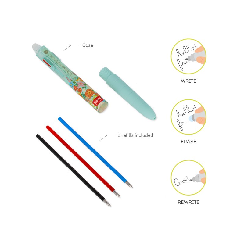 Στυλό Gel Erasable 3 Χρωμάτων Flowers